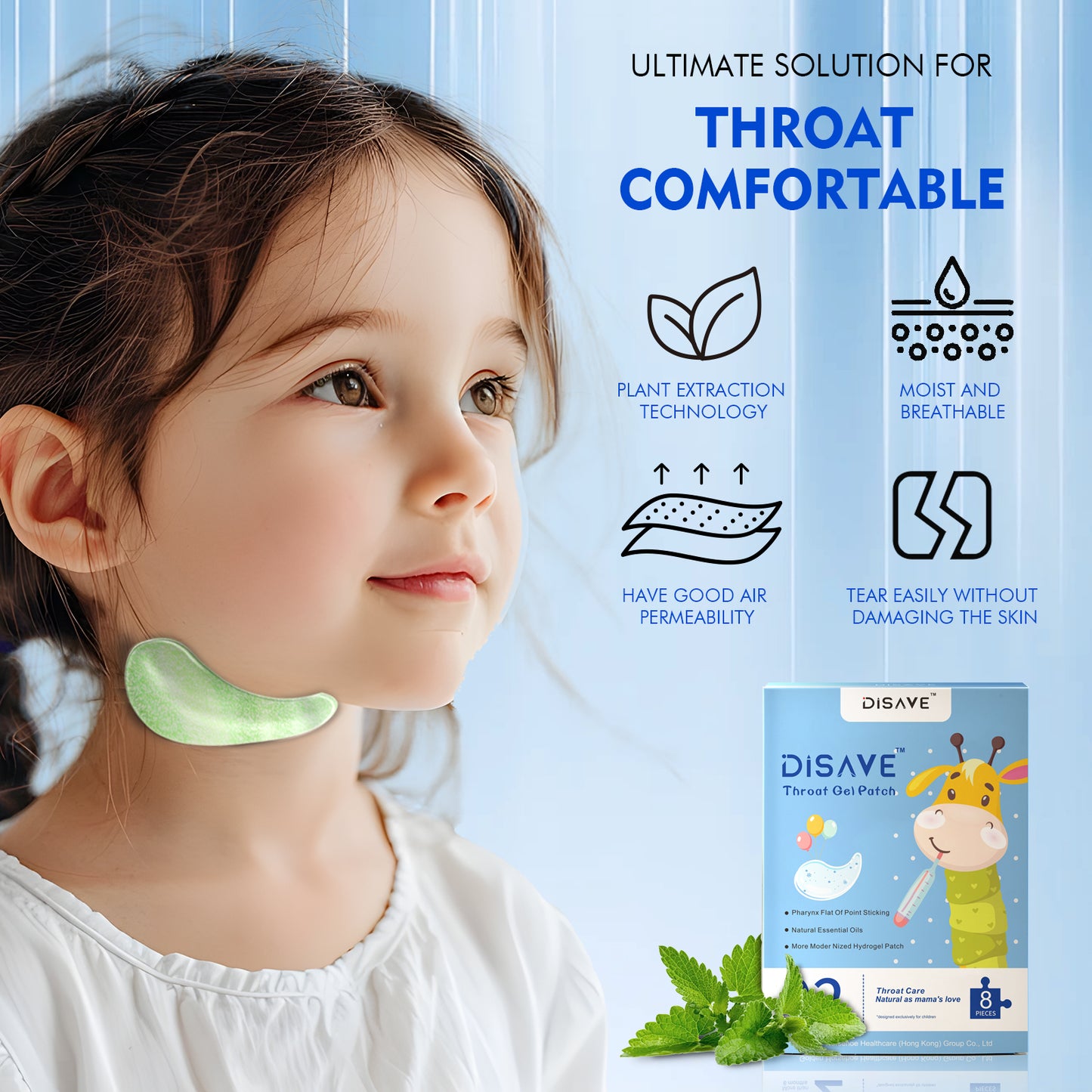 Disave® Hydrogel Throat Patch – The Gentle Guardian for Children's Throat Health